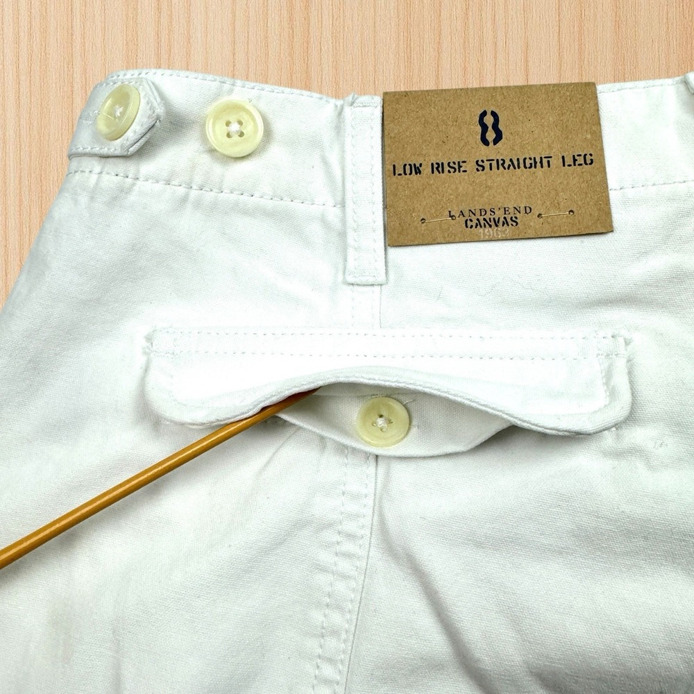 Land's End Women's Size 8 Low Rise Straight Leg Canvas Pants Heavyweight NWT $60 - Picture 10 of 13